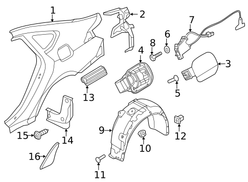 Quarter Panel for 2018 Genesis G80 #0