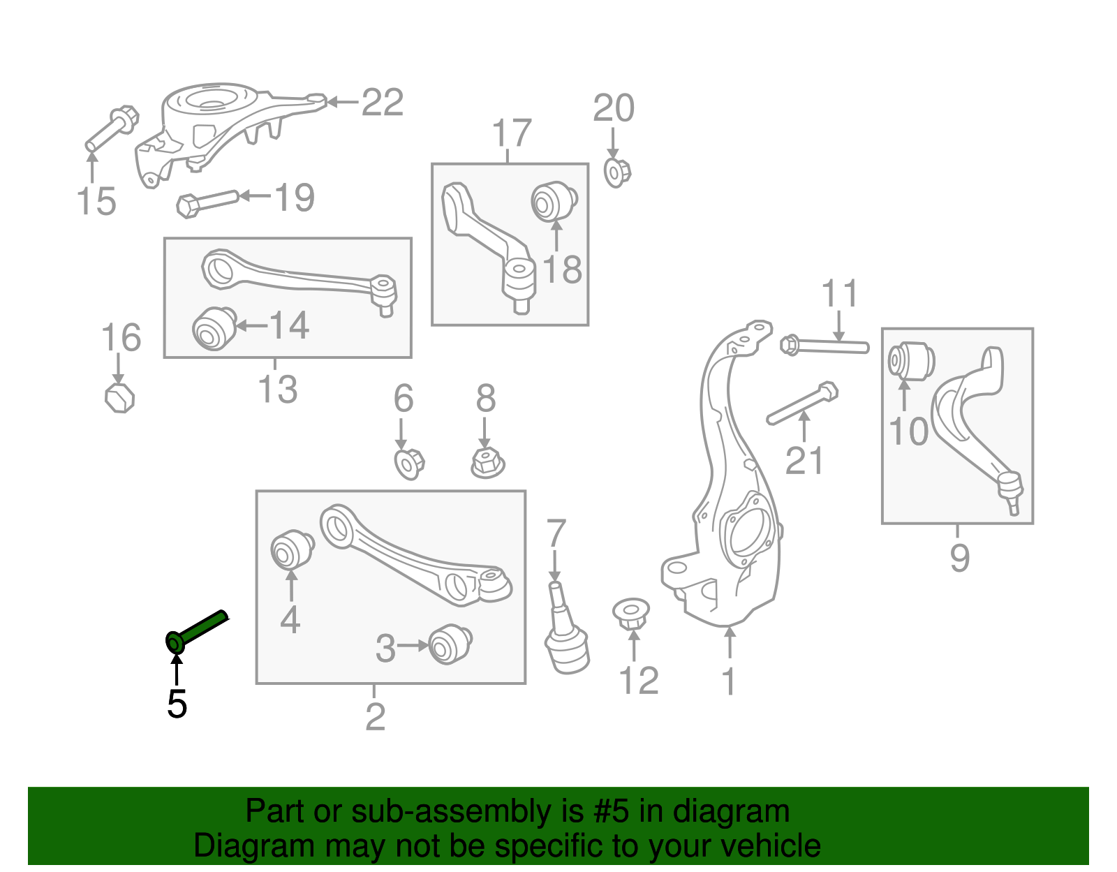 2008-2024 Audi Ft Lower Control Arm Mount Bolt WHT-001-949