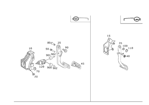Pedal Assembly with Bearing for 2003 Mercedes-Benz SL55 AMG #0