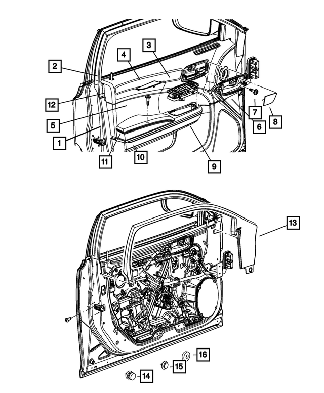 1SE59HL1AA - Interior Trim: Armrest Plug, Left for Mopar Image