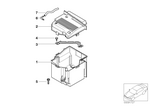 61216924892 - Vehicle Electrical System: Heat Insulating Battery Box for Mini Image