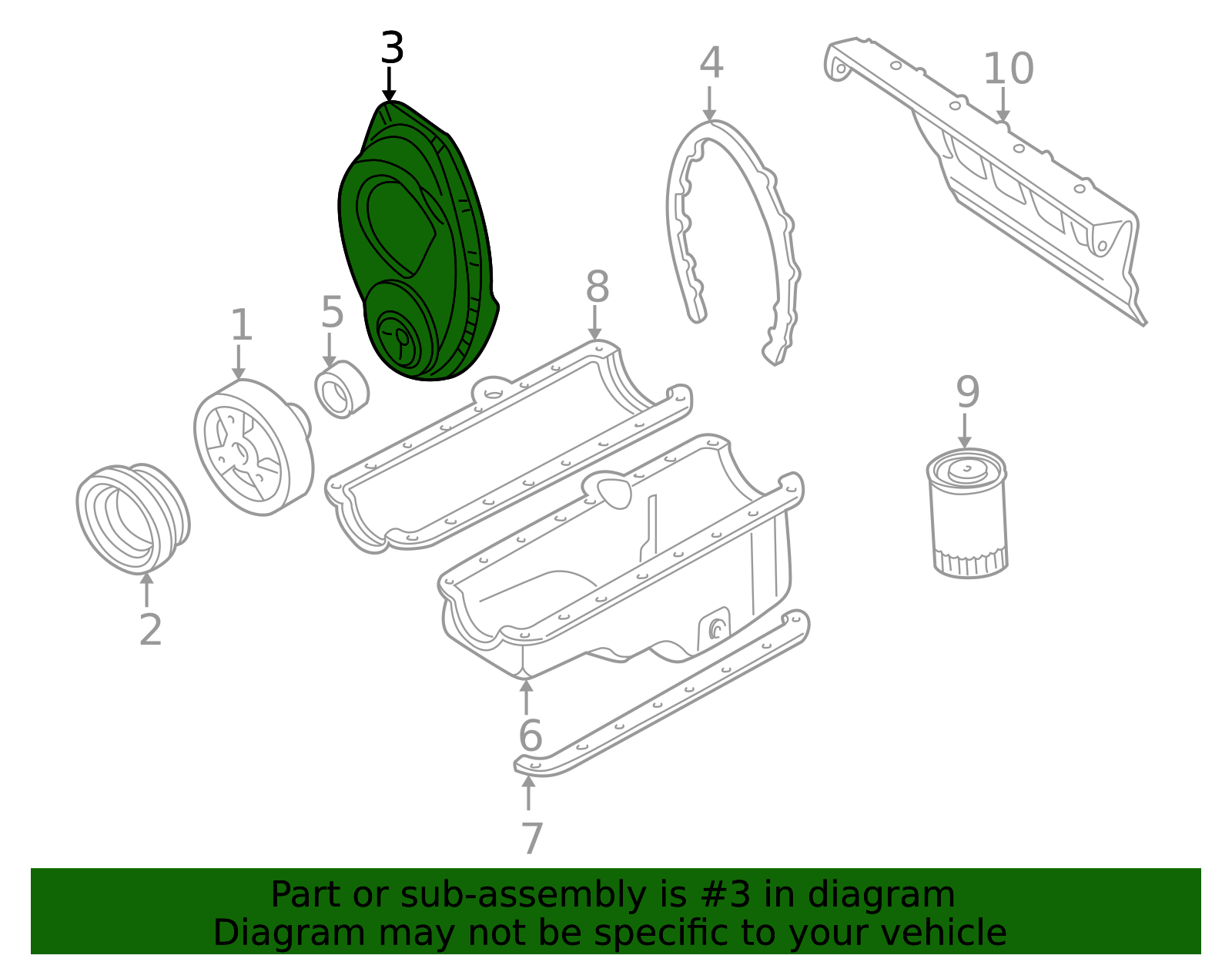 1995-1997 GM Front Engine Cover Kit with Spacers and Pins 89017261 ...