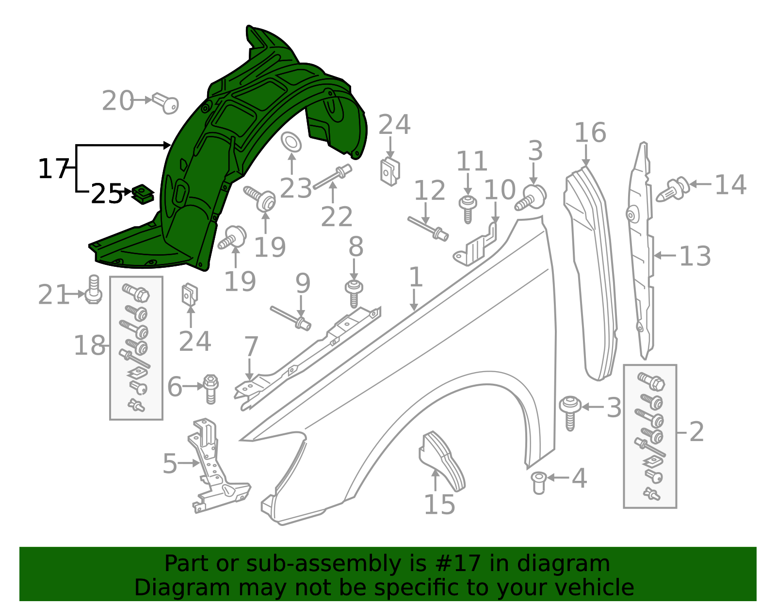 Genuine Audi 8V7-821-171-G | Fender Splash Shield | FREE Shipping on ...