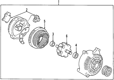 Alternator for 1999 Ford E-350 Econoline Club Wagon #0
