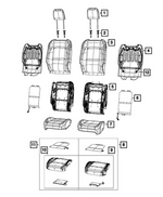 7FS42TX7AA - Interior Trim: Front Headrest for Mopar Image