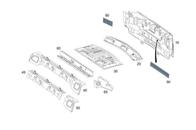 2576400500 - Rear End: Rear-End Center Section for Mercedes-Benz Image image