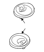 1HM035411C - Body: Front Dr Speaker for Volkswagen: Cabrio, EuroVan, Golf, Jetta, Passat Image