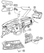 4595748AA - Labels All Vehicle Locations: Air Bag Warning Label for Mopar Image