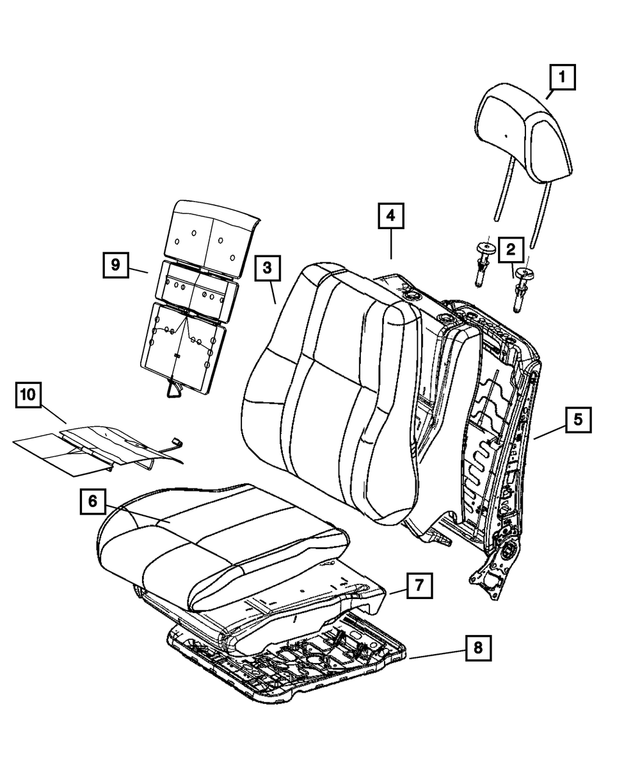 5RX56JRRAA - Interior Trim: Front Headrest for Mopar Image image