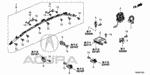 90133SDC003 - Electrical/Exhaust/Heater/Fuel: BOLT-WASHER (5X16) for Acura Image