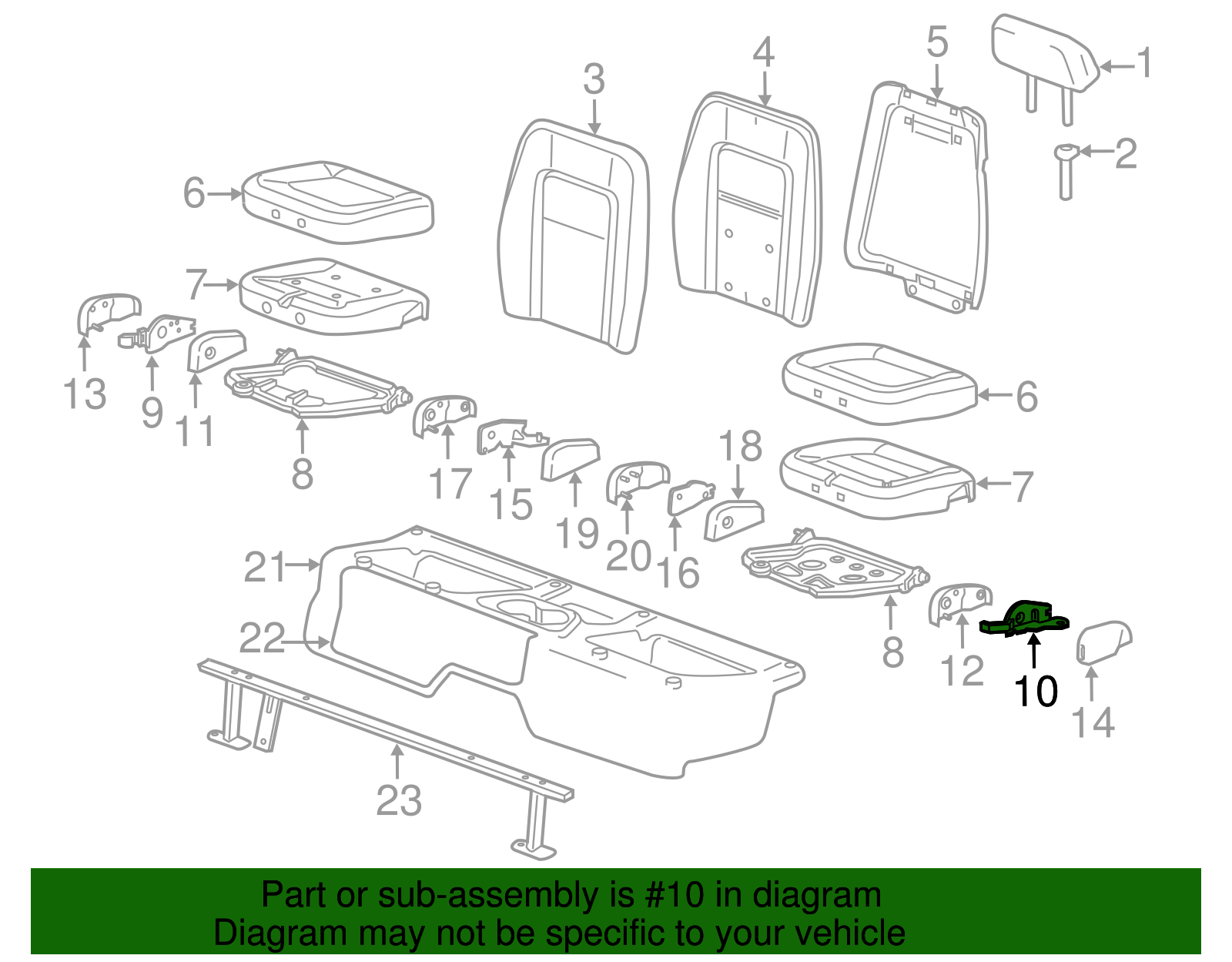 2015-2022 GM Rear Seat Latch 23280796 | Shop Matick Buick GMC
