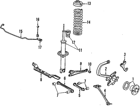 Rear Suspension for 1989 Acura Legend #3