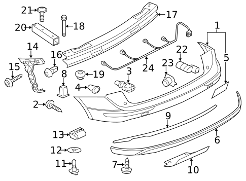 Bumper & Components - Rear for 2009 Audi Q5 #0