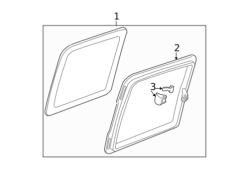 Side Glass for 2000 Chevrolet Silverado 2500 #0