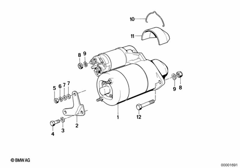 Starter for 1987 BMW-Motorrad R 100 RT #1