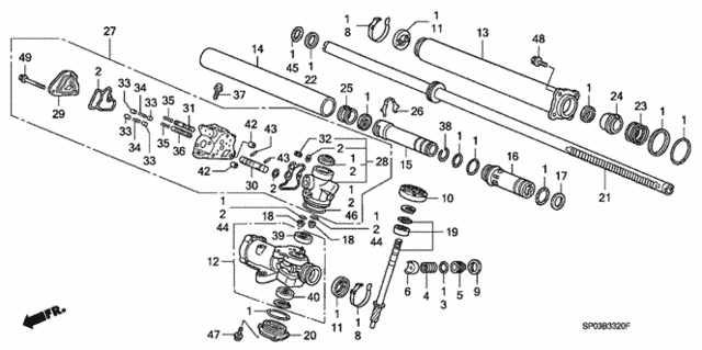 P.S. Gear Box Components for 1995 Acura Legend #0