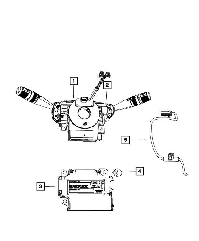 1TB33JXWAD - Restraints: Steering Column Switch for Mopar Image