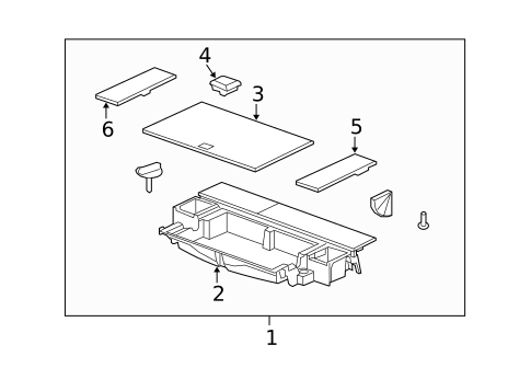 Storage Compartment for 2009 Chevrolet Traverse #0