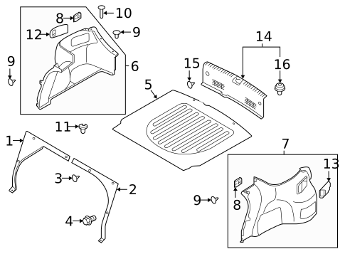 Interior Trim - Rear Body for 2022 Hyundai Accent #0