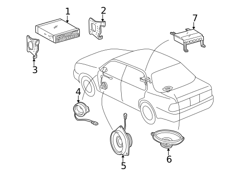 Sound System for 2000 Toyota Camry #0