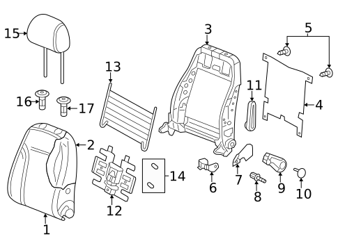 Front Seat Components for 2015 Volkswagen Jetta #0