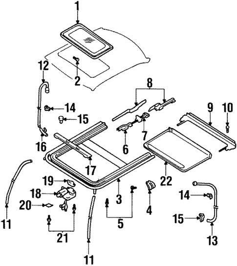 Sunroof for 2001 INFINITI G20 #1