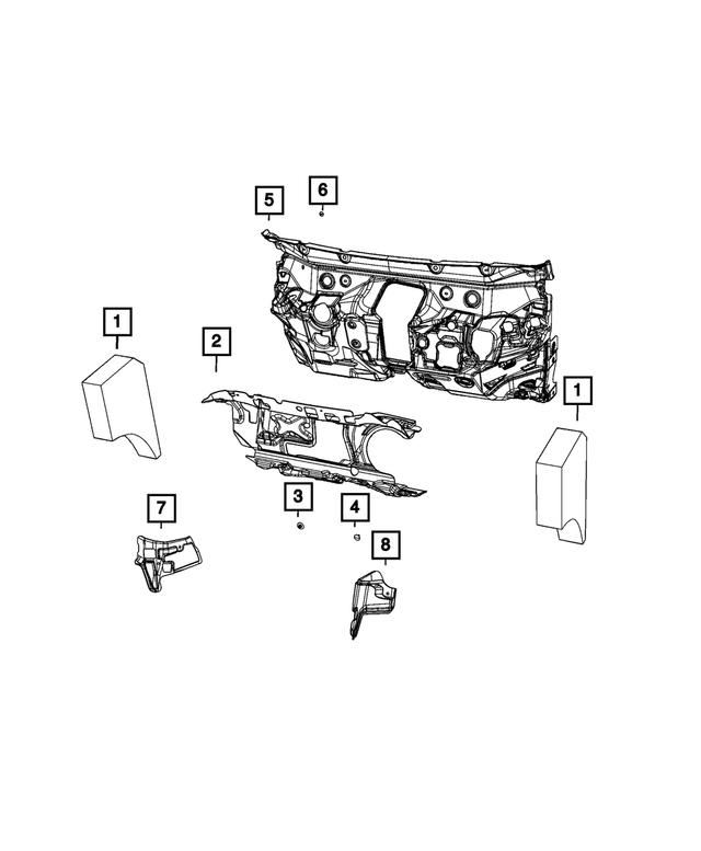 68190583AB - Interior Trim: Shock Tower Silencer for Mopar Image