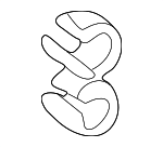 92152223 - Cooling System: Cooler Line Clip for Saab: 9-3 Image