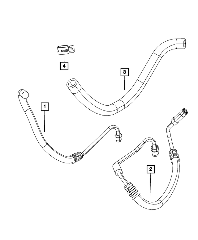 52060176AG - : Power Steering Return Hose for Mopar Image