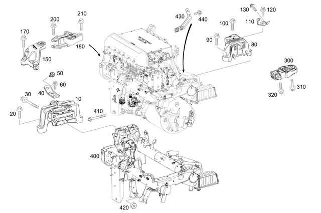 29909803 - Engine Suspension: Screw W Washer Assembly for Mercedes-Benz Image image