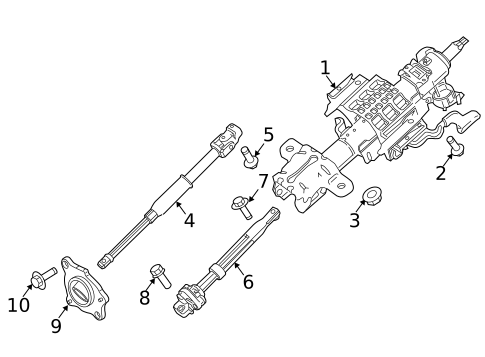 Steering Column Assembly for 2012 Ford F-350 Super Duty #0