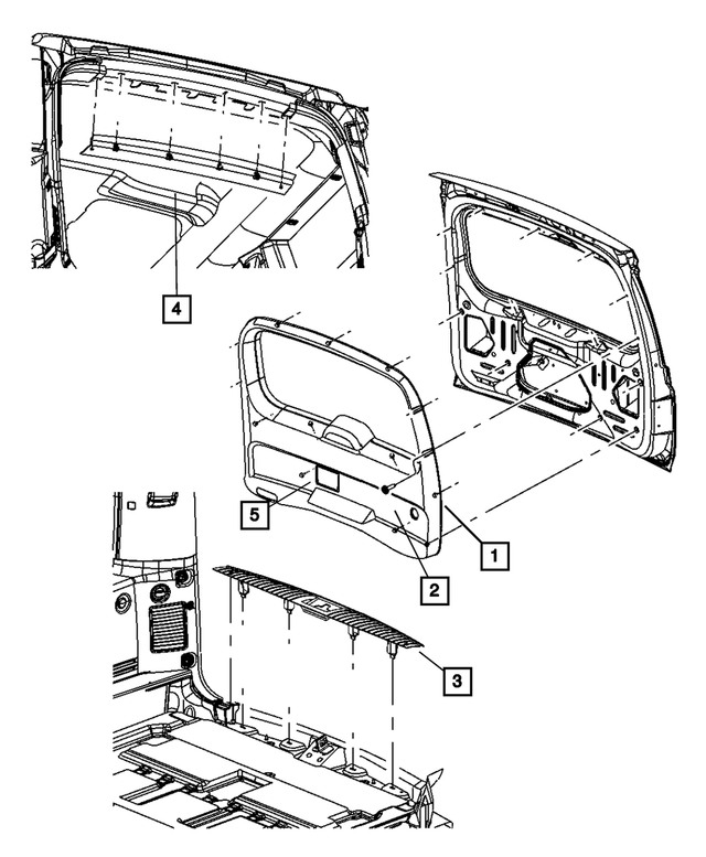 « 5JP16BD1AF –  : Protection De Hayon Plaque pour Mopar Image »