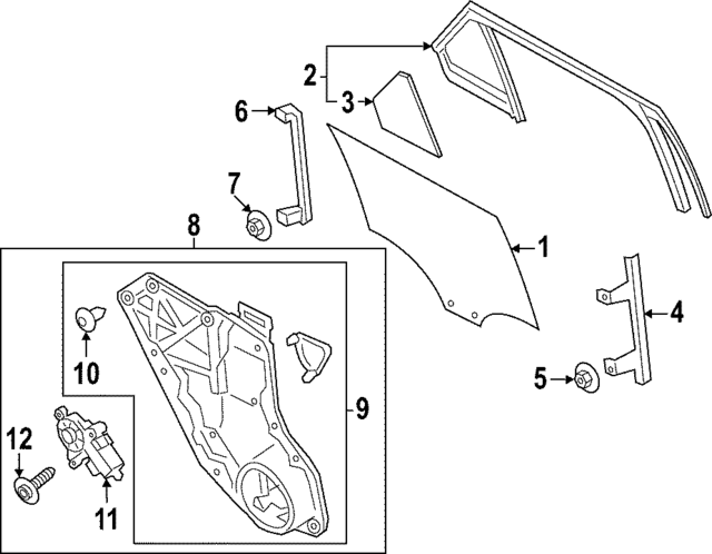 WLR454 - : Motorcraft™ Window Regulator for Ford Image