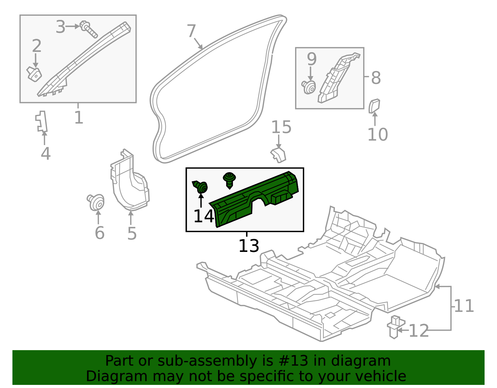84251-TS8-A11ZA - 2014-2015 Honda Civic - Garnish Assembly L Front Side ...