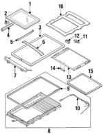 8973337000 - : Sunroof Glass for Acura: SLX Image