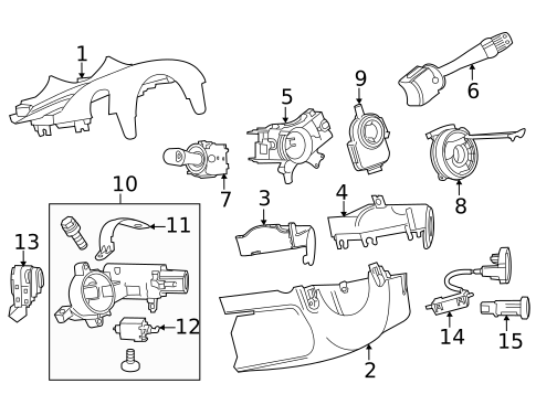 Shroud, Switches & Levers for 2016 Buick Verano #0