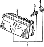 84915GA920 - : Lens &amp; Housing for Subaru: DL, GL, GL-10, RX Image