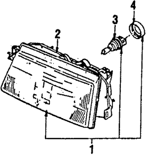 Headlamp Components for 1989 Subaru DL #2
