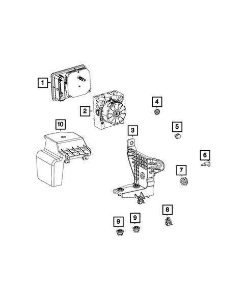 Hydraulic Control Unit, Brake Tubes and Hoses for 2021 Jeep Compass #0