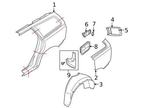 Quarter Panel & Components for 2007 Volvo V50 #0
