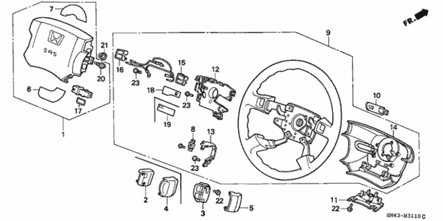 Steering Wheel (2) for 1993 Honda Accord #0