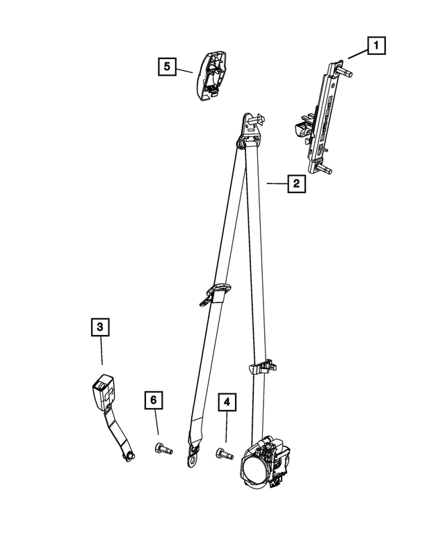 6036696AA - Restraints: Shouldered Pan Head Screw for Mopar Image
