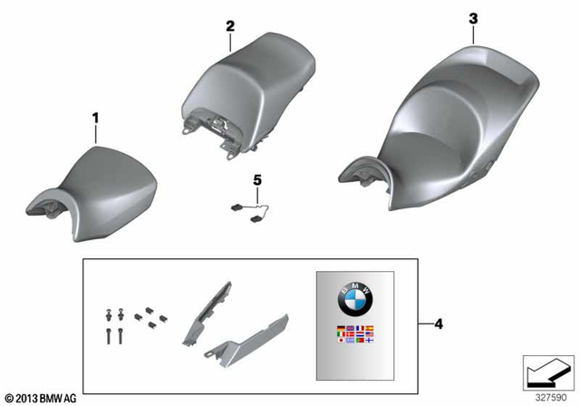 52537712119 - : Passenger Seat for BMW-Motorrad Image