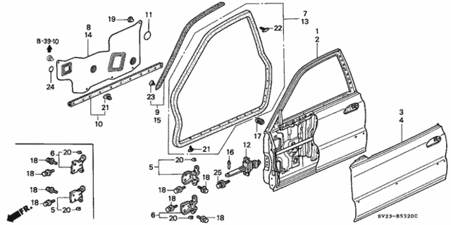 Door Panel for 1995 Honda Accord #0