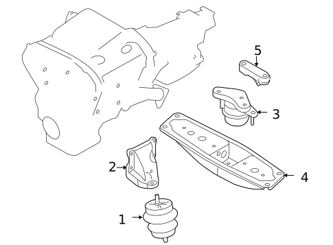 Engine & Trans Mounting for 2011 INFINITI EX35 #1