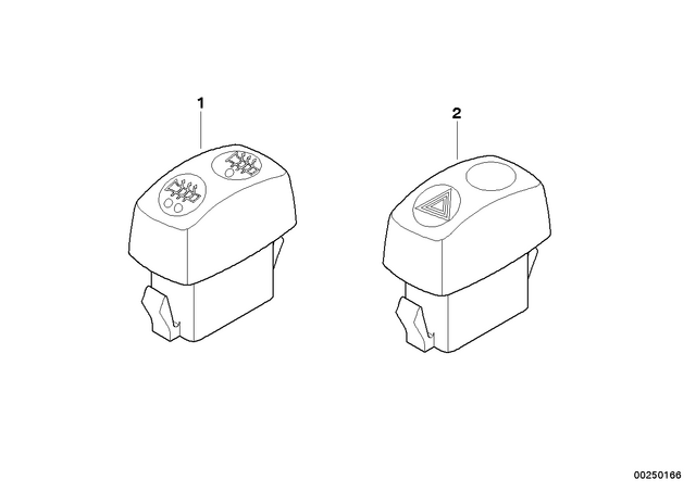 61317714487 - : Switch For Emergency Flasher System for BMW-Motorrad Image
