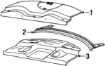 YF3Z5446668AAA - Body: Pkg Tray Trim for Lincoln: Continental Image