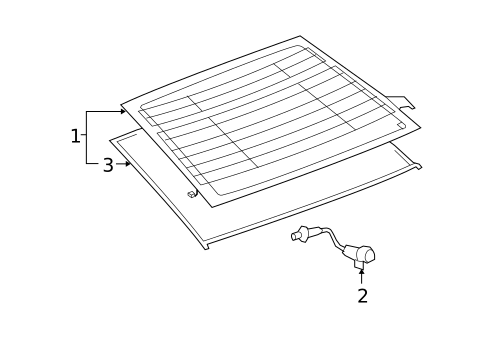 Glass & Hardware - Back for 2010 Buick Lucerne #0
