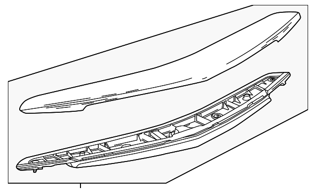 23339467 - Primed High Mount Stop Lamp Cover 2014-2019