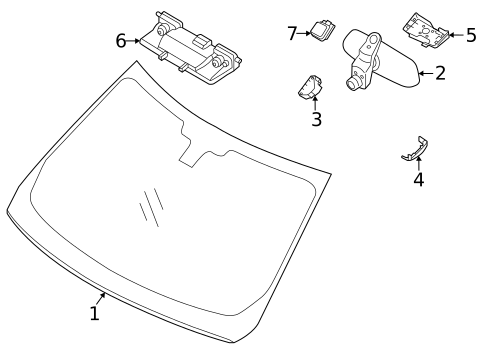 Glass - Windshield for 2022 Land Rover Range Rover Evoque #1